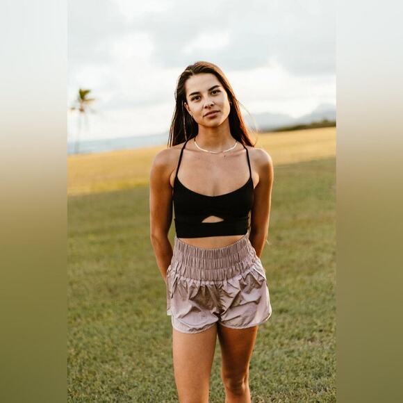 FREE PEOPLE MOVEMENT THE WAY HOME SHORT - MOONLIGHT MAUVE - Picture 1 of 15